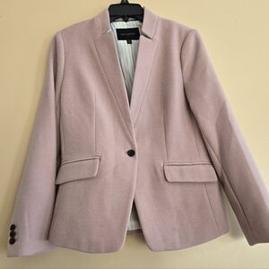 BANANA REPUBLIC Womens 10 Dusty Pink Inverted Collar Double Cloth Cutaway Blazer